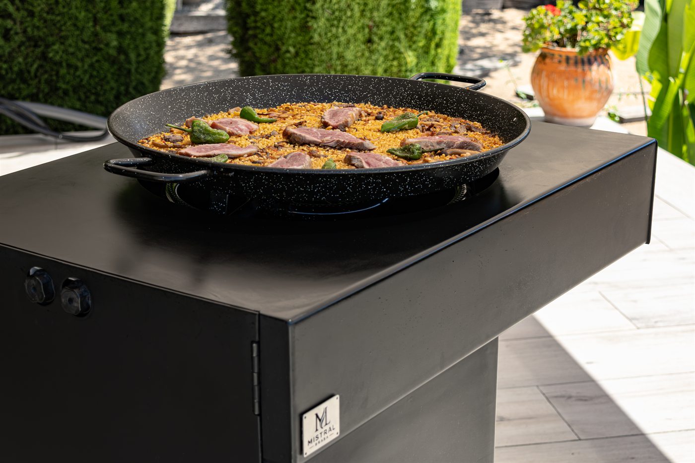 Cocinando al aire libre con Mistral Brasa